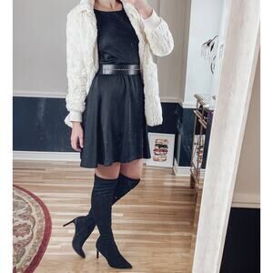 The Limited black fit and flare skater dress